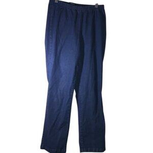 Womens Denim 24 Blue Elastic Waist Pull-On Pants Size 18W